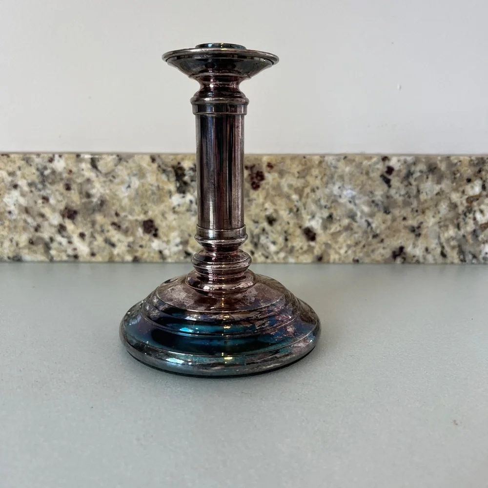 Renovation Hardware Silver Candlestick Holder